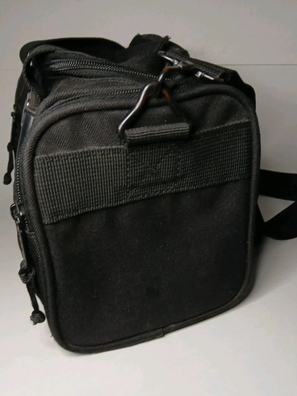 Vintage Camera Bag w Adj. Shoulder Strap, Black, Durable Tough Canvas Exterior